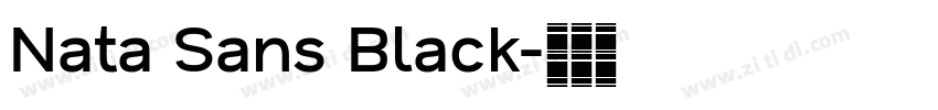 Nata Sans Black字体转换